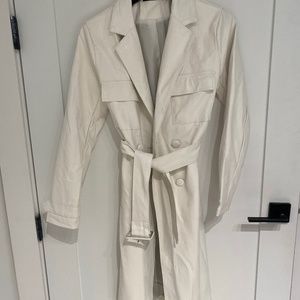 White Faux Leather Jacket